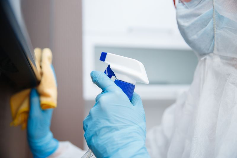 Disinfected Workstations